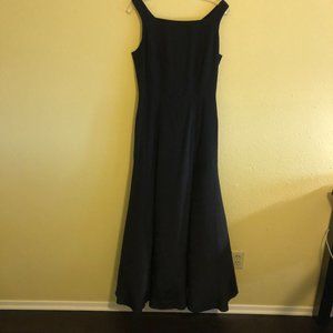 THEO MILES Black Silk Formal Long Dress - Size 8